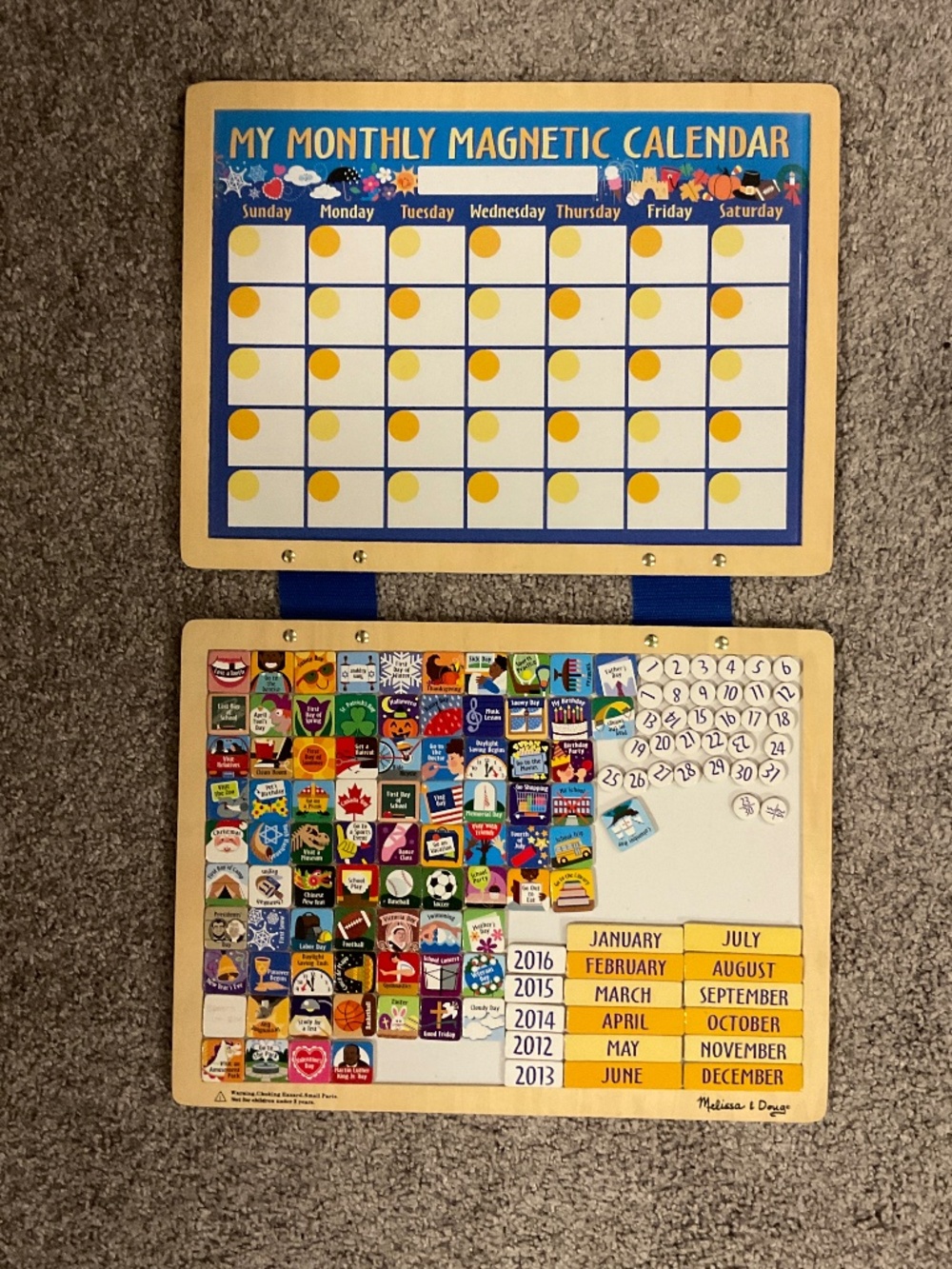 Melissa & Doug Monthly Magnetic Calendar